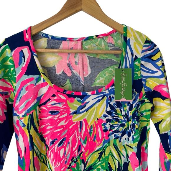 Lilly Pulitzer Kenzie Travelers Palm Resort Navy Dress NWTs size small - Picture 4 of 11